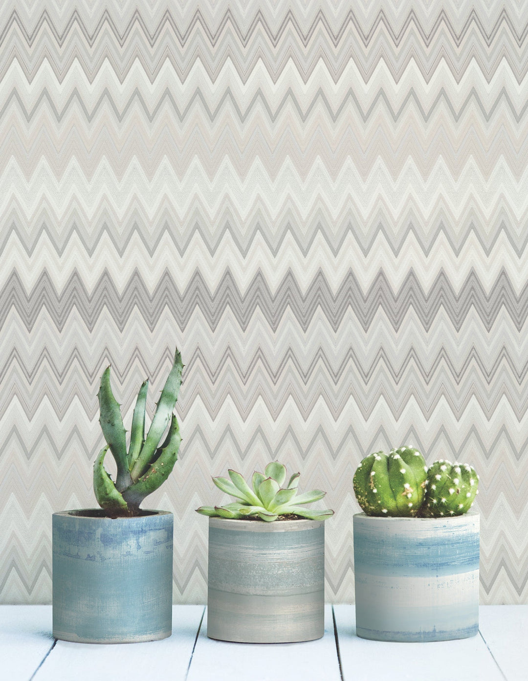 Zig Zag Beige Peel & Stick Wallpaper by York Wallcoverings Designer