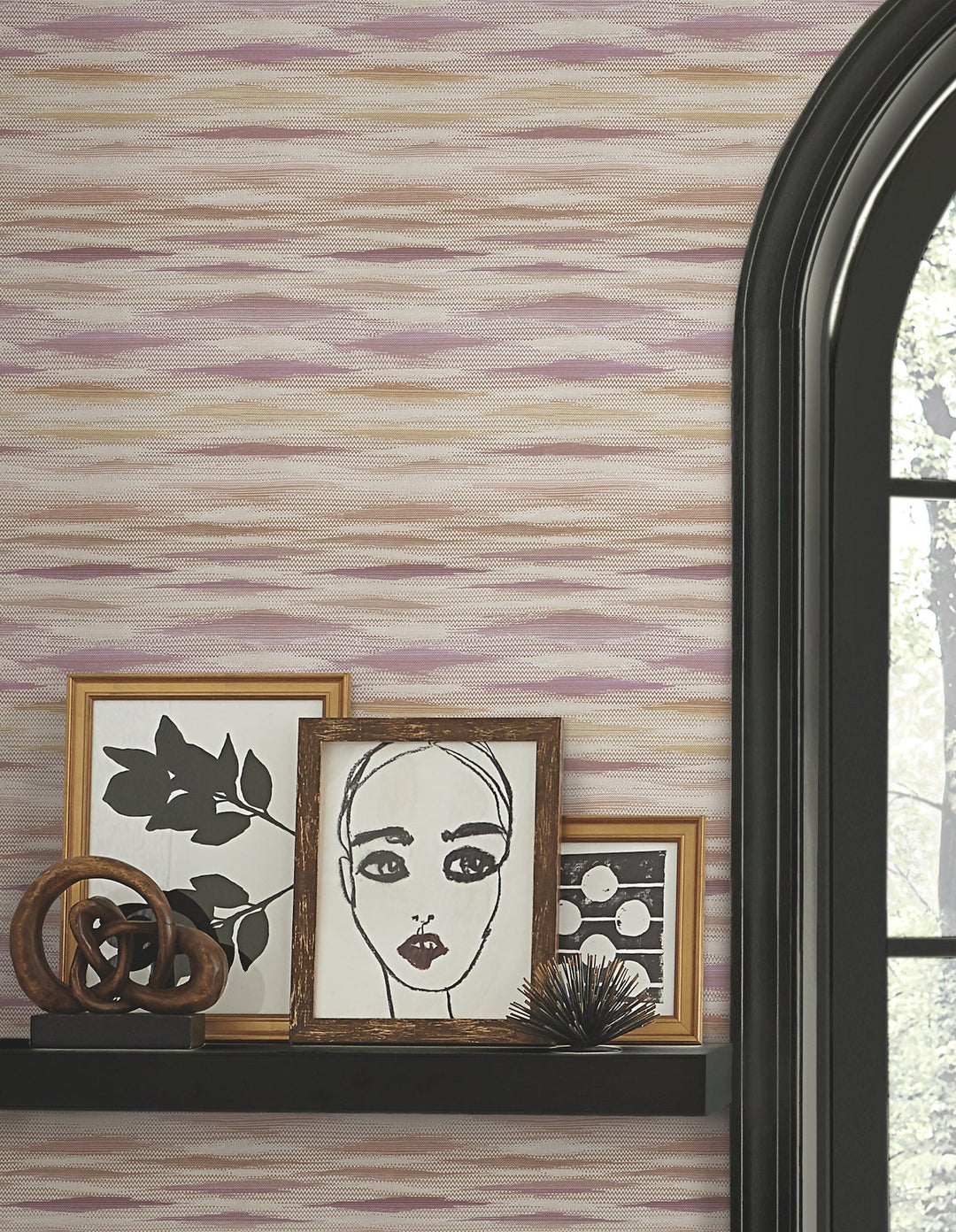 Fireworks Mauve Peel & Stick Wallpaper by York Wallcoverings Designer