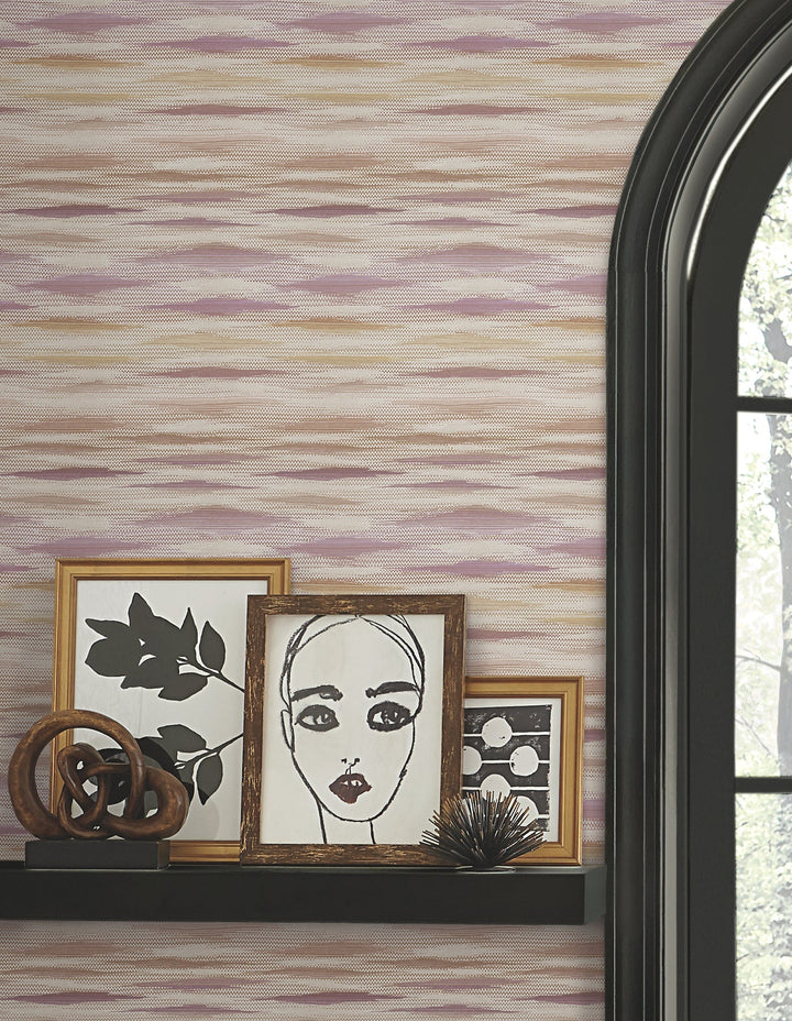 Fireworks Mauve Peel & Stick Wallpaper by York Wallcoverings Designer