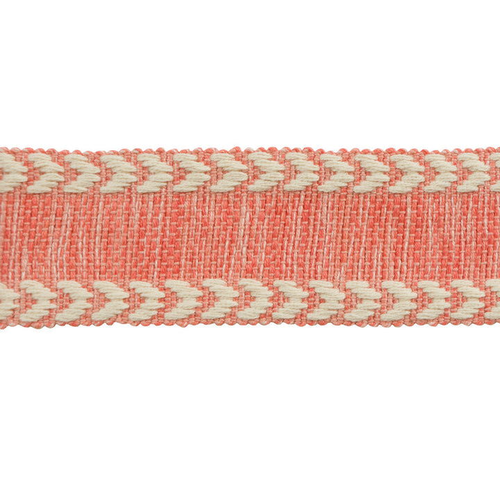 Suraj Coral by Baker Lifestyle Designer Trim ECHO II COTTON - 100% Egypt Horizontal: and Vertical: 1.75 - Swanky Fabrics -