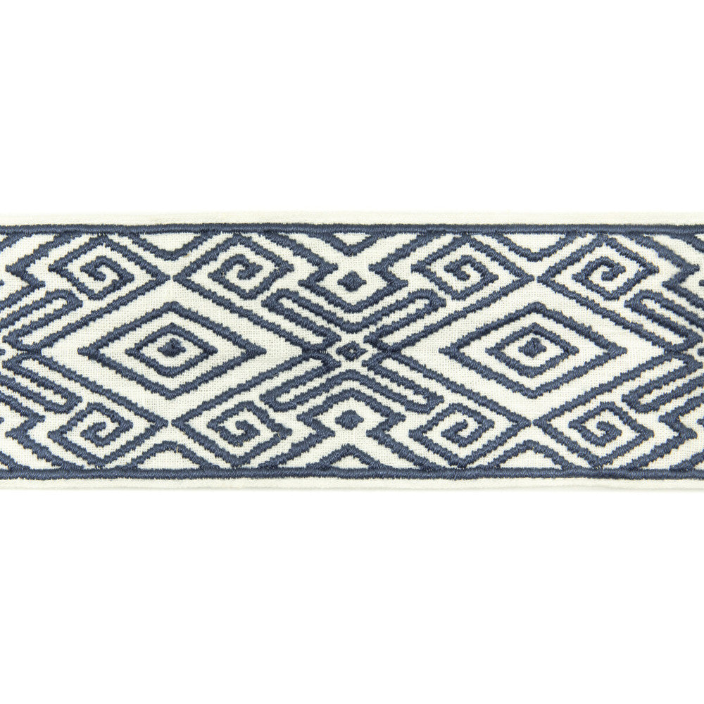 Elvira Braid Indigo by Baker Lifestyle Trim HOMES & GARDENS III LINEN - 91%;POLYESTER - 9% India - Horizontal: - and Vertical: - 3.152 - Fabric Carolina -