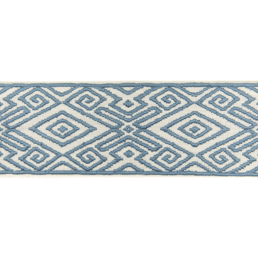 Elvira Braid Soft Blue by Baker Lifestyle Trim HOMES & GARDENS III LINEN - 91%;POLYESTER - 9% India Horizontal: and Vertical: 3.152 - Fabric Carolina -