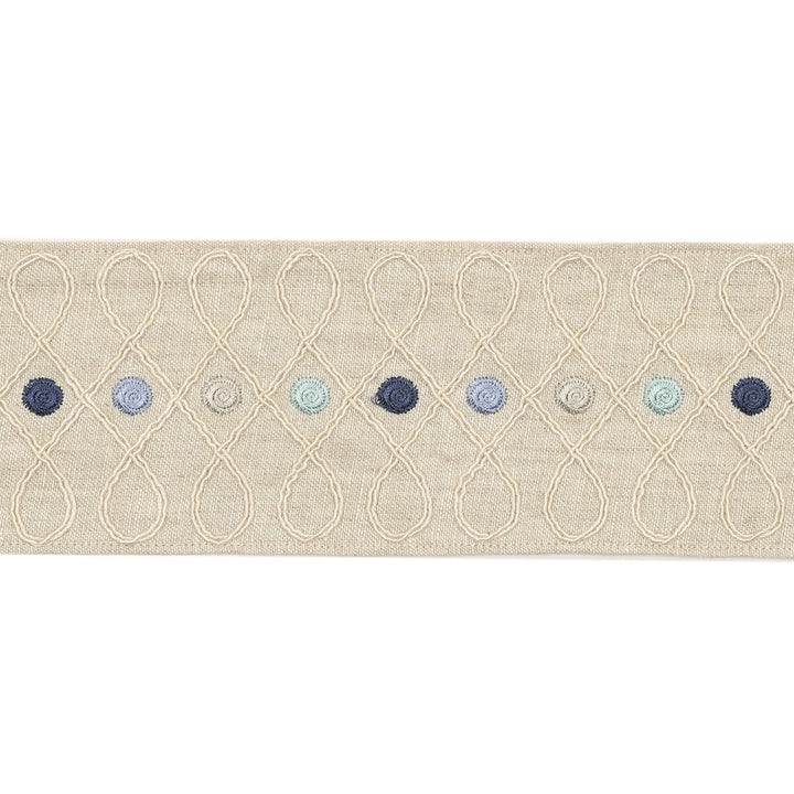 Cordoba Braid Indigo by Baker Lifestyle Trim HOMES & GARDENS III LINEN - 90%;POLYESTER - 10% India Horizontal: and Vertical: 3.349 - Fabric Carolina -