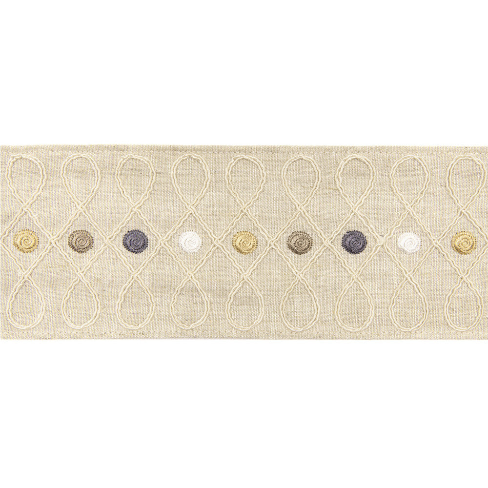 Cordoba Braid Stone by Baker Lifestyle Designer Trim HOMES & GARDENS III LINEN - 90%;POLYESTER - 10% India - Horizontal: - and Vertical: - 3.349 - Swanky Fabrics -