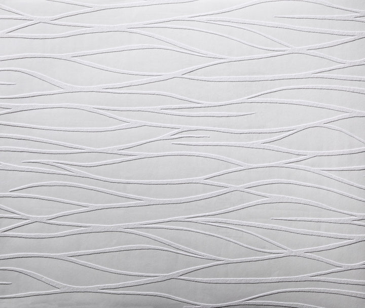 Organic Waves Paintable White Wallpaper by York Wallcoverings Paintables Covers about 57.8 square feet 21-in by 33-ft long roll Unpasted 3.1 - Fabric Carolina -