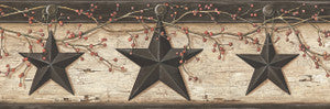 Ennis Sand Rustic Barn Star Wallpaper by Chesapeake