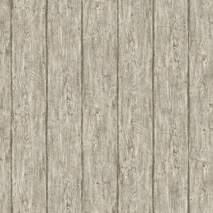 Outerbanks Grey Faux Wood Wallpaper by Chesapeake Pure Country Covers about 56.4 square feet 20.5-in by 33-ft long roll Prepasted 20.5 - Fabric Carolina -