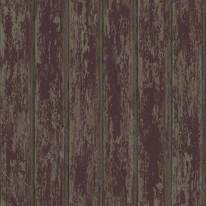 Brax Red Faux Weathered Clapboards Wallpaper by Chesapeake