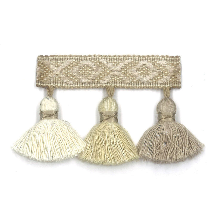 Purcell 2 Mushroom by Stout Designer Trim TREND ALERT TRIM 52%SVI 42%COT 6%POL CHINA Horizontal: 3.5 and Vertical: 0 2.25 in - Swanky Fabrics -