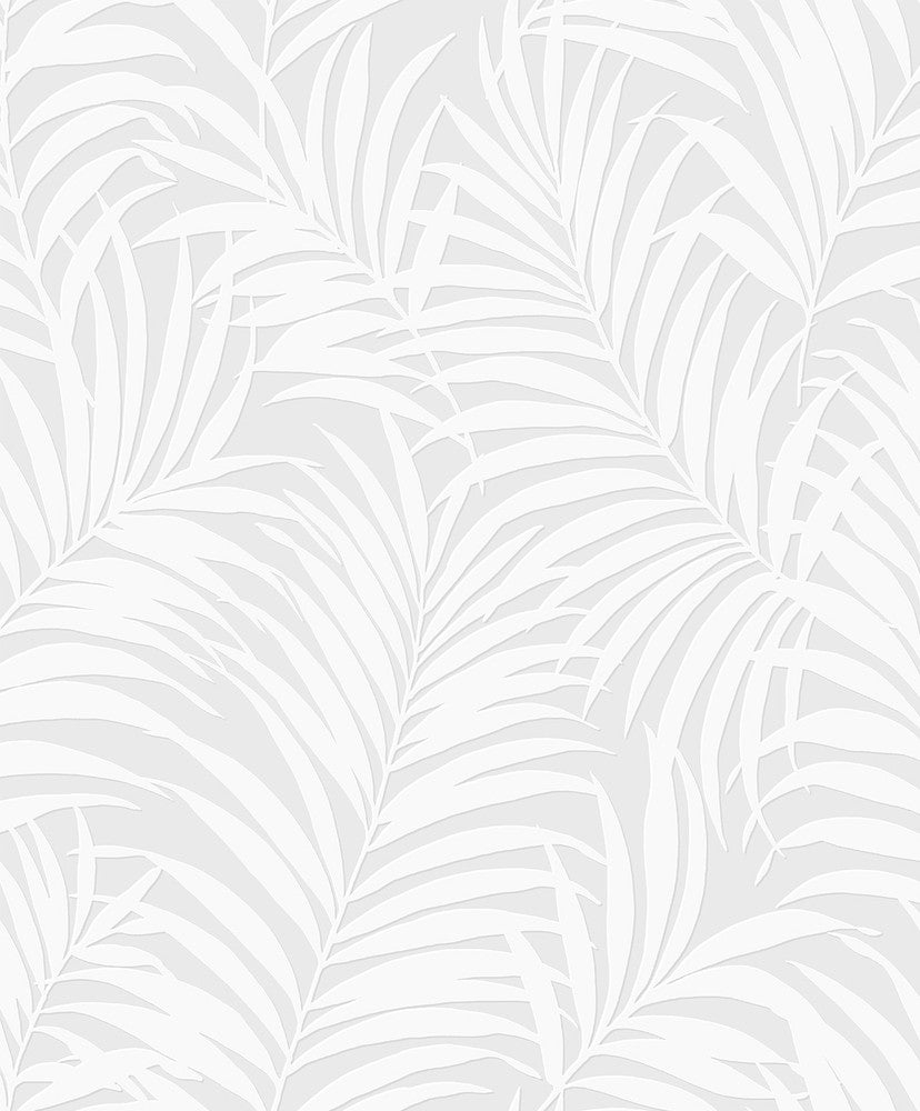 Tossed Palm White by Seabrook Wallpaper Paintable Wallpaper Netherlands 57.7 25.2" 20.9" - Fabric Carolina -
