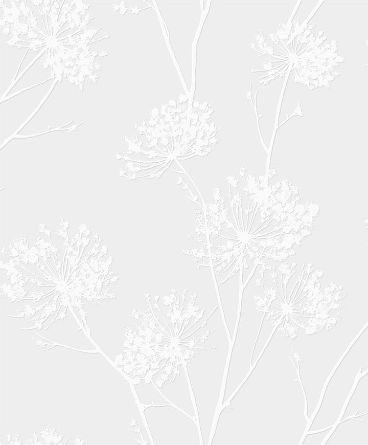 Dandelion Fields White by Seabrook Wallpaper Paintable Wallpaper Netherlands 57.7 25.2" 20.9" - Fabric Carolina -