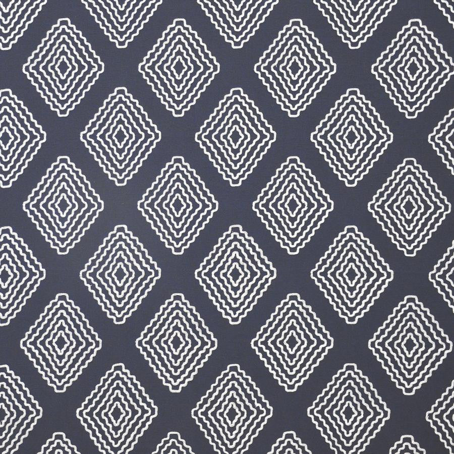 Pollux # 822 Night Sky by Maxwell Fabric COLOR WAVES-RIVIERA 60% POLYESTER/30% COTTON 10% LINEN INDIA V-7.7"H-6.4" 54"EMB.50" - Fabric Carolina -