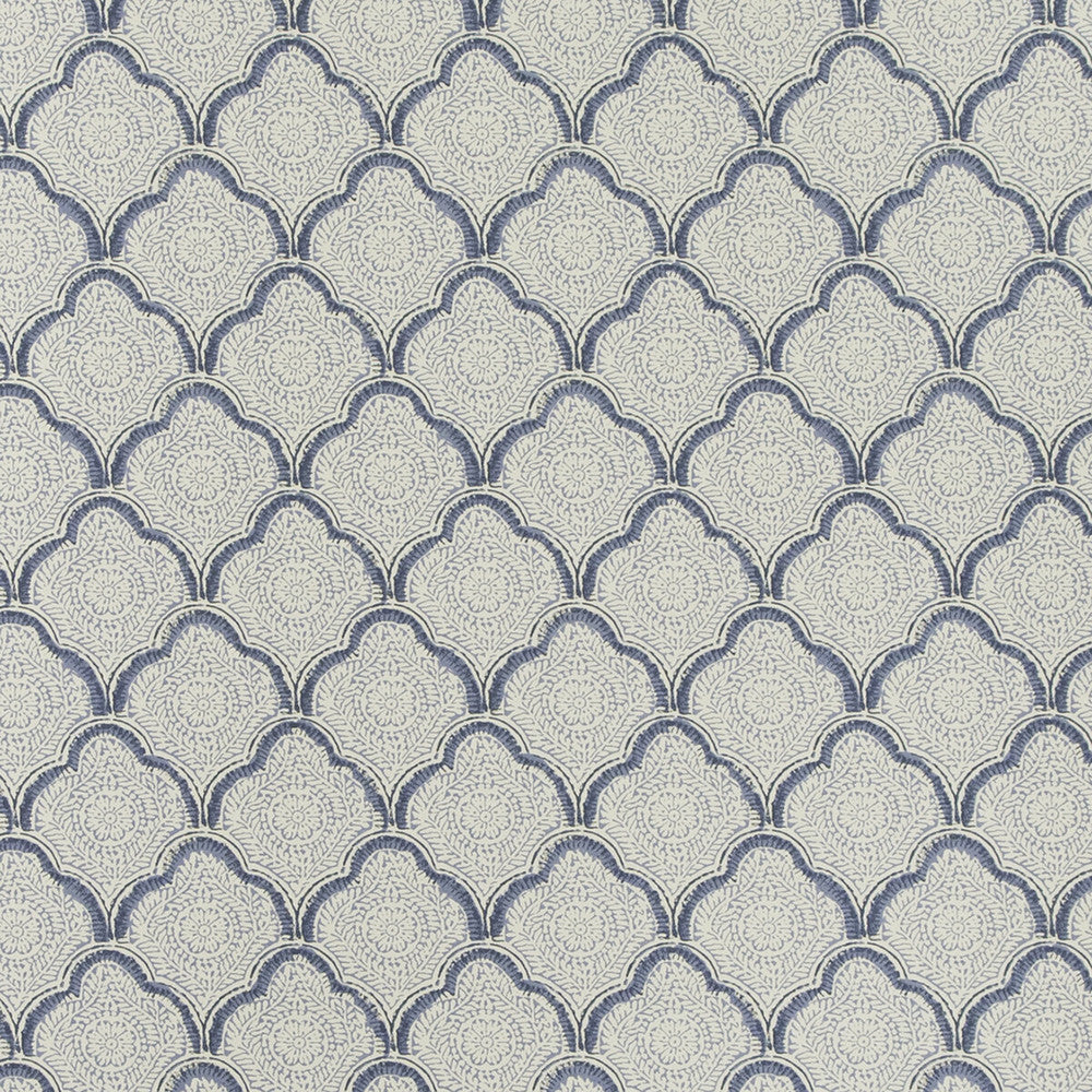 Kashmira Indigo by Baker Lifestyle Wallcovering ECHO HEIRLOOM INDIA PAPER - 100% United Kingdom Horizontal: and Vertical: 4.0976 20.488 - Fabric Carolina -