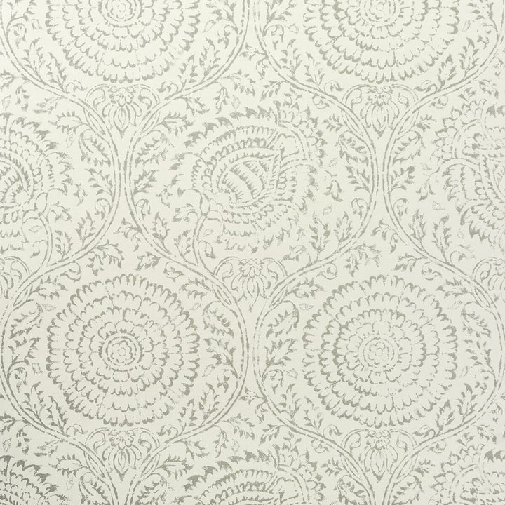 Kamala Silver by Baker Lifestyle Wallcovering ECHO HEIRLOOM INDIA NON WOVEN - 100% United Kingdom Horizontal: and Vertical: 18.124 26.989 - Fabric Carolina -