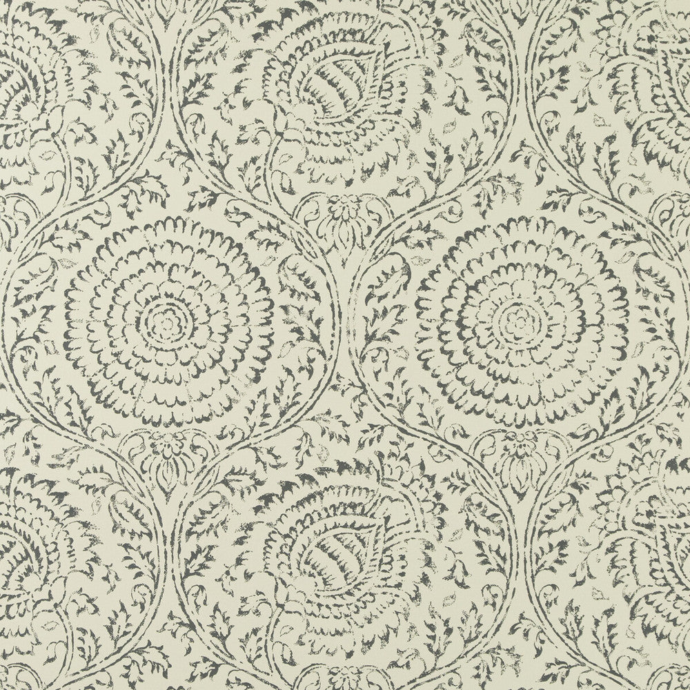 Kamala Indigo by Baker Lifestyle Wallcovering ECHO HEIRLOOM INDIA NON WOVEN - 100% United Kingdom Horizontal: and Vertical: 18.124 26.989 - Fabric Carolina -