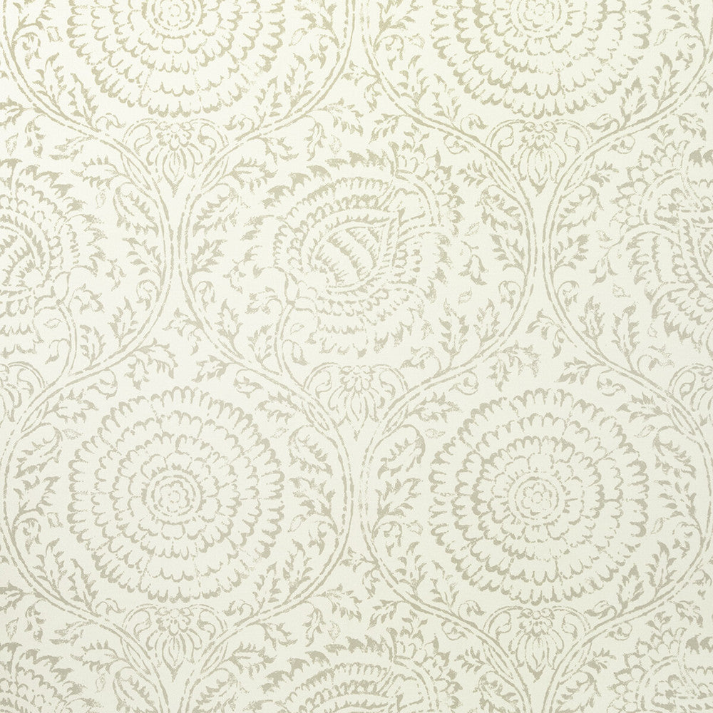 Kamala Ivory by Baker Lifestyle Wallcovering ECHO HEIRLOOM INDIA NON WOVEN - 100% United Kingdom Horizontal: and Vertical: 18.124 26.989 - Fabric Carolina -
