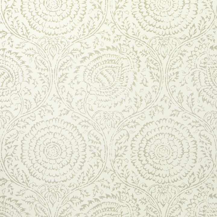 Kamala Ivory by Baker Lifestyle Wallcovering ECHO HEIRLOOM INDIA NON WOVEN - 100% United Kingdom Horizontal: and Vertical: 18.124 26.989 - Fabric Carolina -