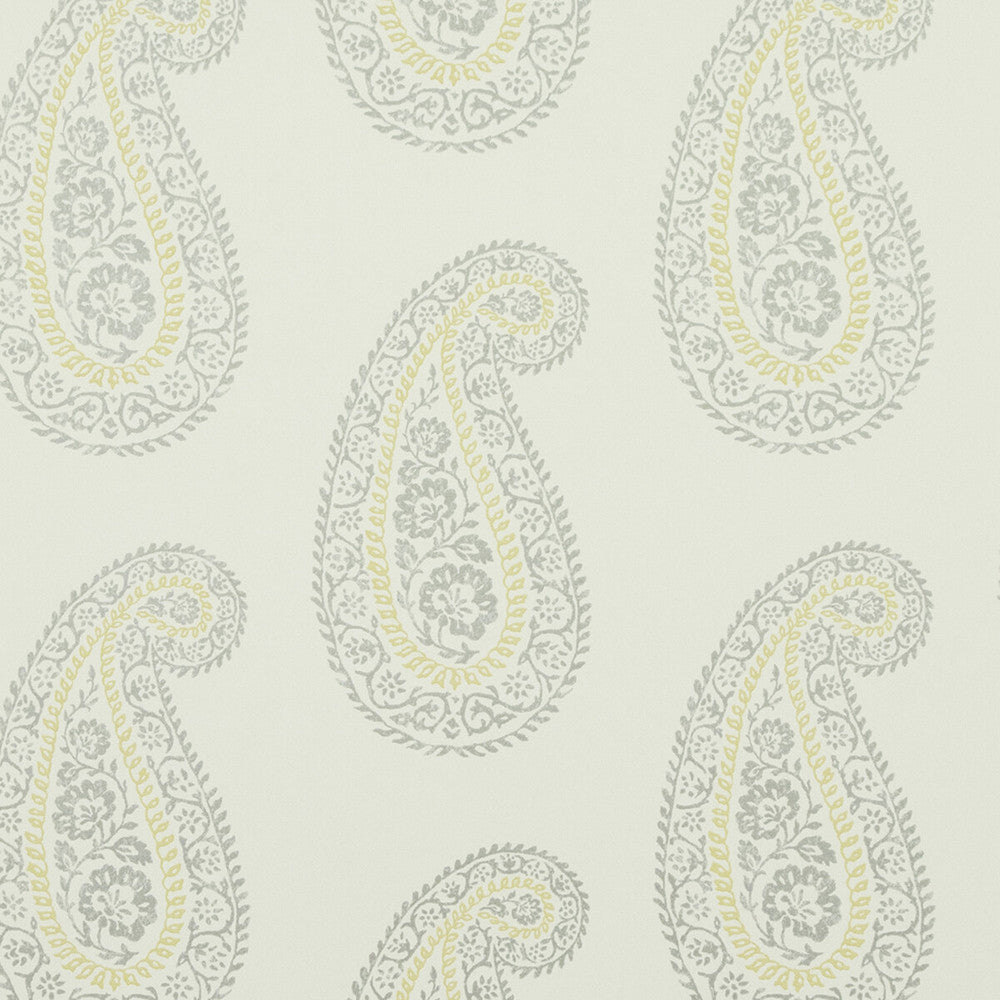 Madira Grey/Yellow by Baker Lifestyle Designer Wallcovering ECHO HEIRLOOM INDIA PAPER - 100% United Kingdom - Horizontal: - and Vertical: 11.9776 20.488 - Swanky Fabrics -