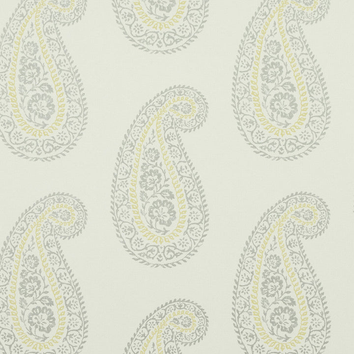 Madira Grey/Yellow by Baker Lifestyle Designer Wallcovering ECHO HEIRLOOM INDIA PAPER - 100% United Kingdom - Horizontal: - and Vertical: 11.9776 20.488 - Swanky Fabrics -
