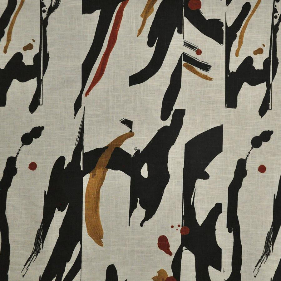 Painterly # 203 Paprika by Maxwell Designer Fabric Define 50% COTTON/50% LINEN TURKEY V-35"H-27" 54" - Swanky Fabrics -