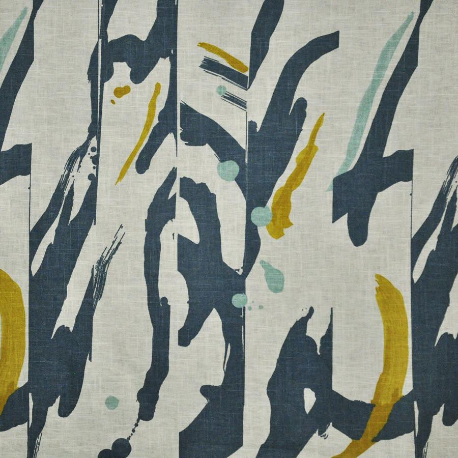 Painterly # 205 Reef by Maxwell Designer Fabric Define 50% COTTON/50% LINEN TURKEY V-35"H-27" 54" - Swanky Fabrics -