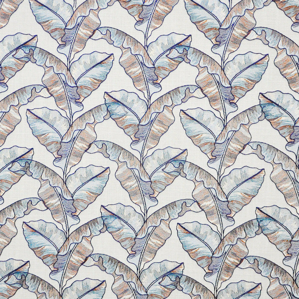 Palm Grove 848 Marina by Maxwell Fabric COLOR THEORY-VOL.VI ODYSSEY 75% POLYESTER/25% LINEN INDIA  V-8.8"H-13.25" 54"  - Fabric Carolina -