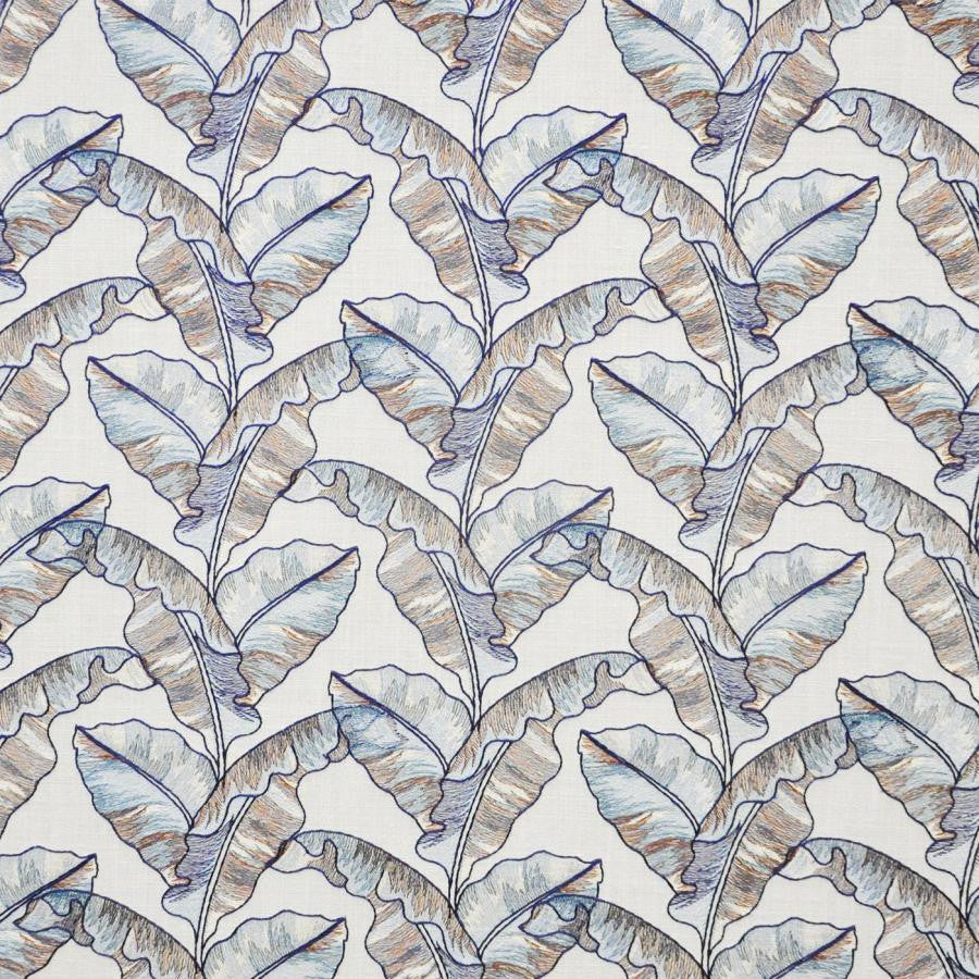 Palm Grove # 848 Marina by Maxwell Fabric COLOR THEORY-VOL.VI ODYSSEY 75% POLYESTER/25% LINEN INDIA V-8.8"H-13.25" 54" - Fabric Carolina -