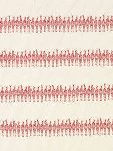 Scalamandre Fabric Zebras On Parade Red