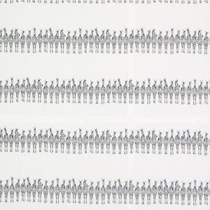 Zebras On Parade Black by Old World Weavers Fabric