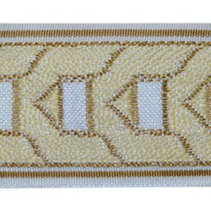 Pantheon Creme Brule by Europatex Designer Fabric Tapes Decor 100% Polyester 2.00 inches - Swanky Fabrics -