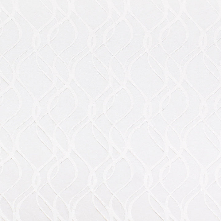 Parade Ribbon White by Europatex Designer Fabric Gramercy & Parade 60% Cotton, 40% Polyester 7.13" H, 8.88" V 54.00 inches - Swanky Fabrics -