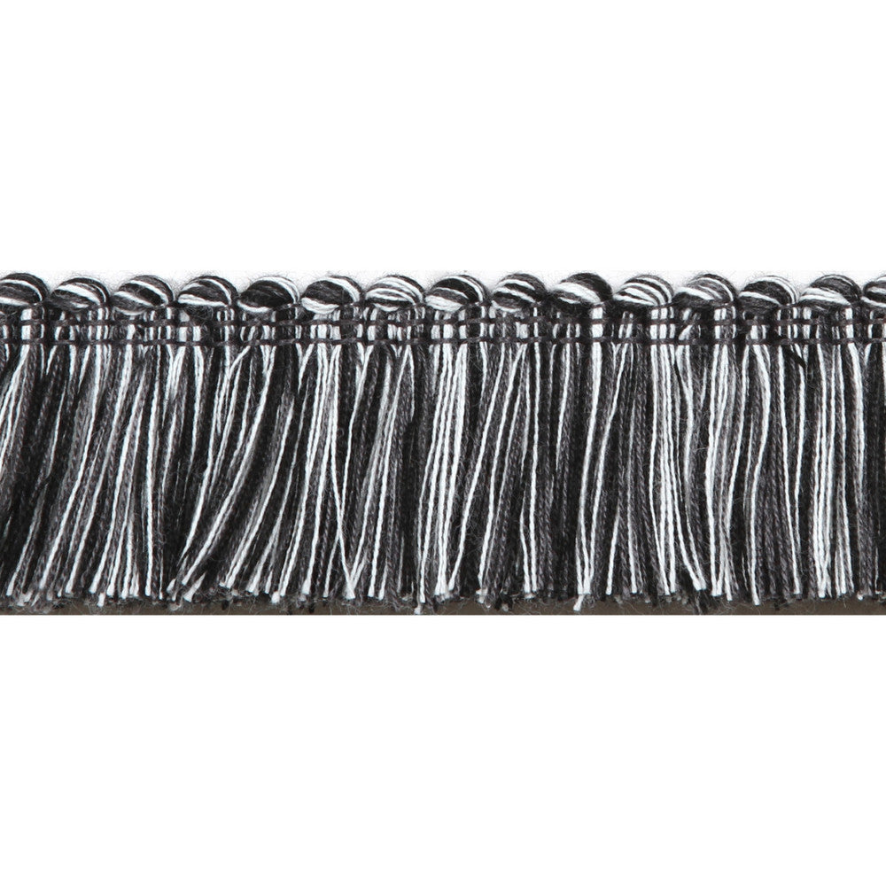 Pergola Brushed Fringe Black by Europatex Designer Fabric Pergola 100% Solution Dyed Acrylic 1.50 inches - Swanky Fabrics -
