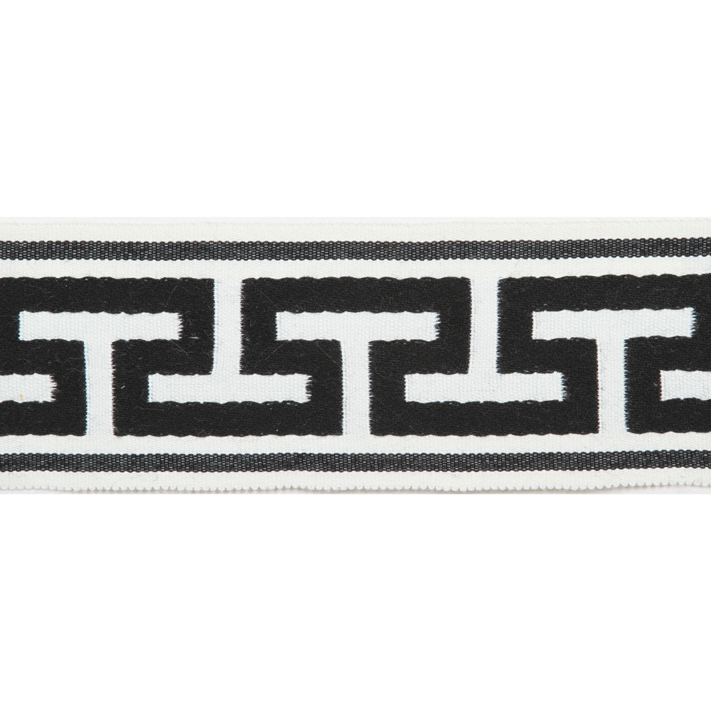 Pergola Embroidered Tape Black by Europatex Fabric Pergola 100% Solution Dyed Acrylic 2.75 inches - Fabric Carolina -