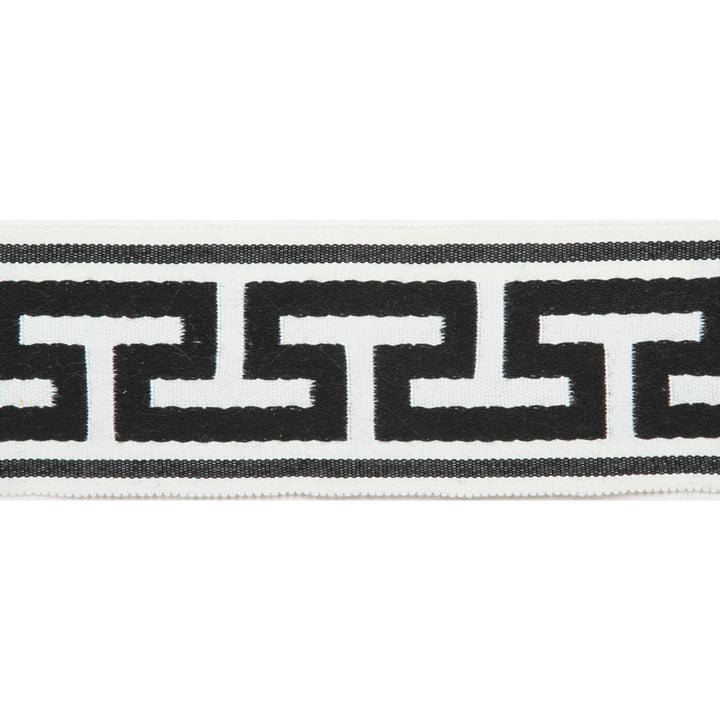Pergola Embroidered Tape Black by Europatex Fabric Pergola 100% Solution Dyed Acrylic 2.75 inches - Fabric Carolina -