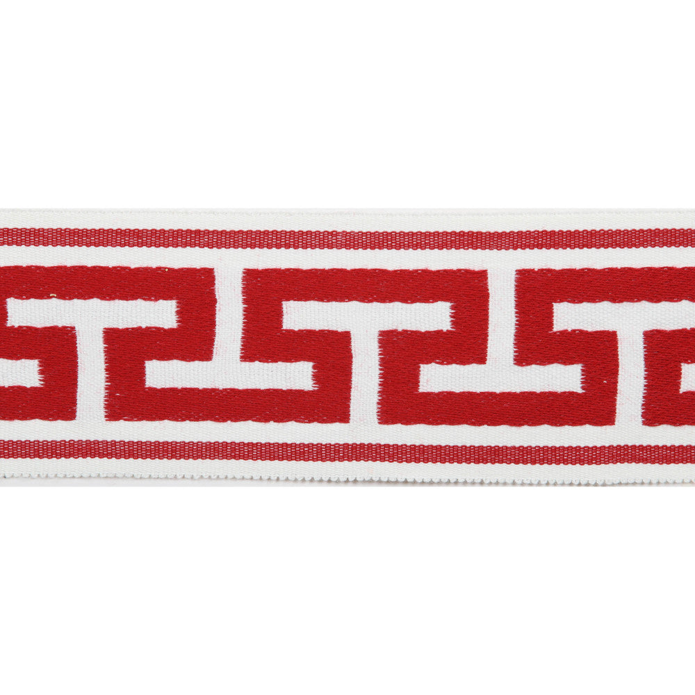 Pergola Embroidered Tape Cranberry by Europatex Fabric Pergola 100% Solution Dyed Acrylic 2.75 inches - Fabric Carolina -