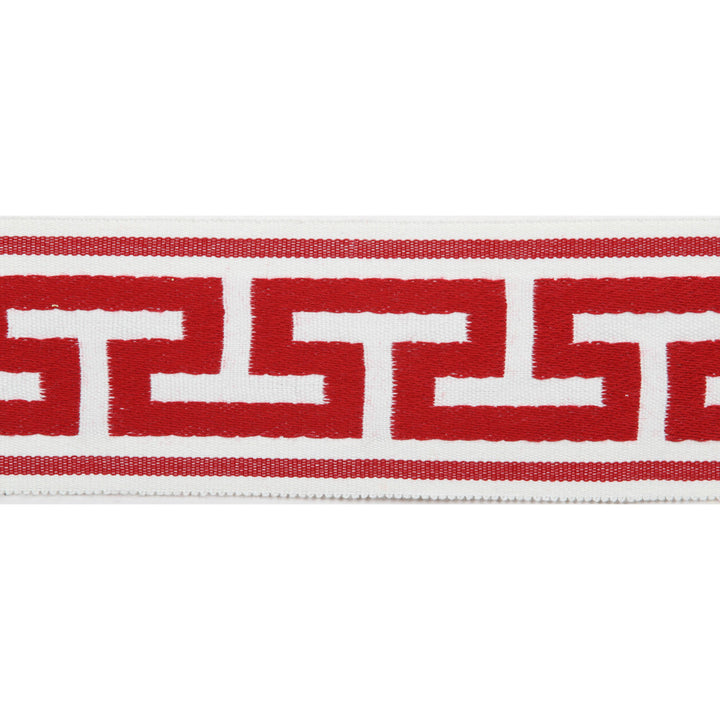 Pergola Embroidered Tape Cranberry by Europatex Fabric Pergola 100% Solution Dyed Acrylic 2.75 inches - Fabric Carolina -