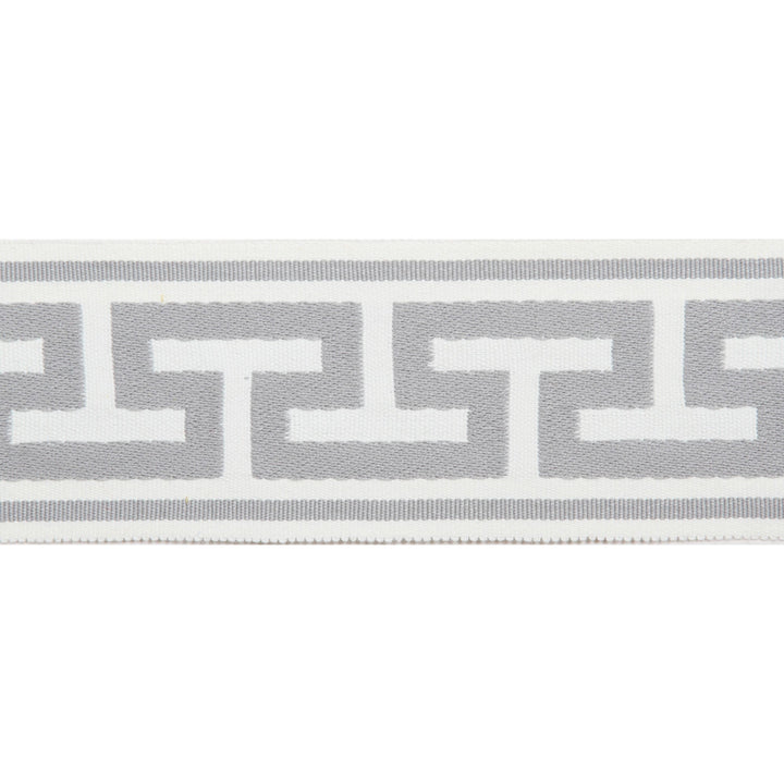Pergola Embroidered Tape Gray by Europatex Fabric Pergola 100% Solution Dyed Acrylic 2.75 inches - Fabric Carolina -