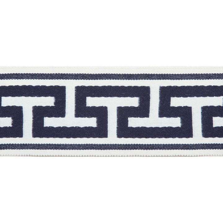 Pergola Embroidered Tape Marine by Europatex Fabric Pergola 100% Solution Dyed Acrylic 2.75 inches - Fabric Carolina -