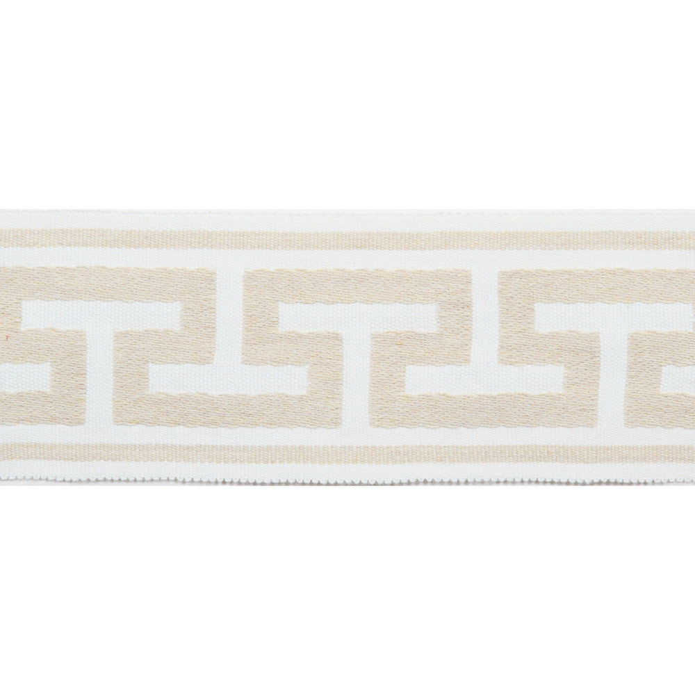 Pergola Embroidered Tape Nougat by Europatex Designer Fabric Pergola 100% Solution Dyed Acrylic 2.75 inches - Swanky Fabrics -