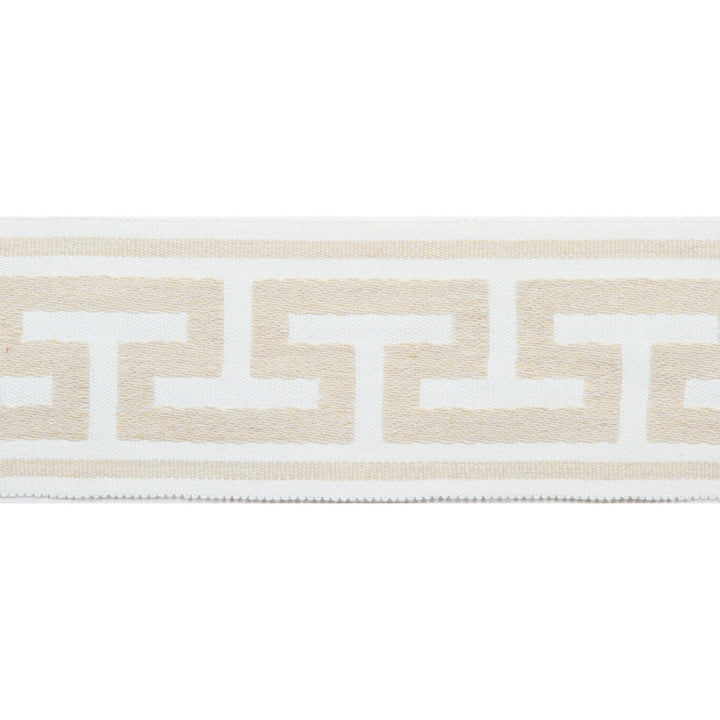 Pergola Embroidered Tape Nougat by Europatex Designer Fabric Pergola 100% Solution Dyed Acrylic 2.75 inches - Swanky Fabrics -