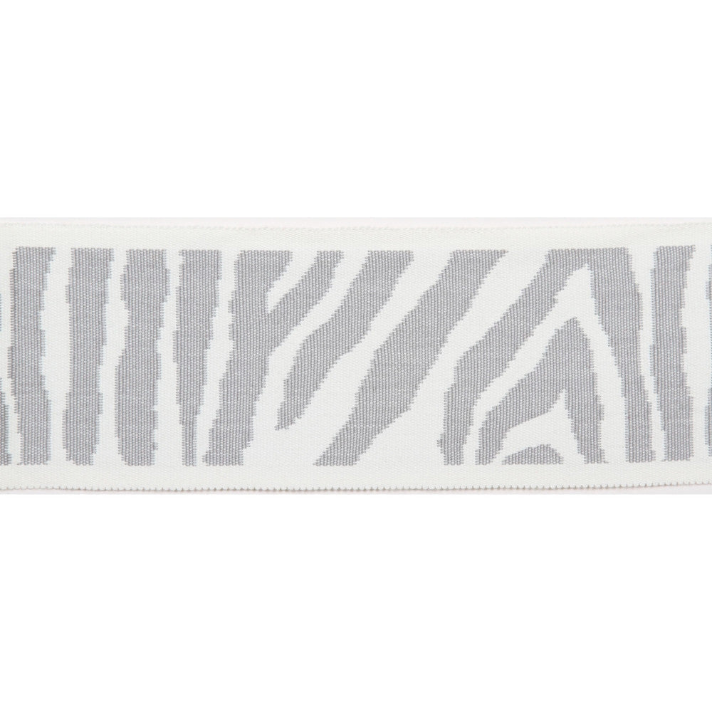 Pergola Zebra Tape Gray by Europatex Designer Fabric Pergola 100% Solution Dyed Acrylic 3.25 inches - Swanky Fabrics -