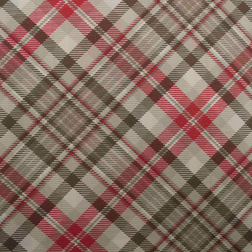 Valencia Plaid Rosedust by Europatex Fabric Valencia 55% Cotton, 45% Polyester Spain 35,000 Double Rubs Horizontal: 12.6 and Vertical: 12.6 56" - Fabric Carolina -