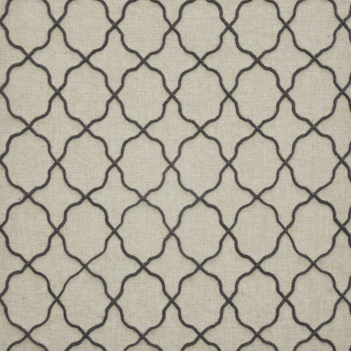 Queen Anne # 651 Graphite by Maxwell Fabric COLOR WAVES-NOMAD 65% POLYESTER/23% RAYON 12% LINEN INDIA V-3.75"H-2.6" 54"EMB51.5 - Fabric Carolina -