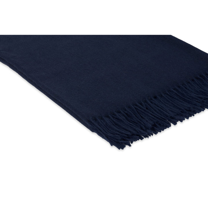 Lusuosso Cashmere Throw QR-10006.NAVY.0 by CuratedKravet CuratedKravet 100% cashmere finished with natural brushing made with thistles in Italy. 360 gram/sq meter. Italy Dry clean only. </p><p>Dimensions: Length 55, Height , Width 70 Cashmere - 100% - Fabric Carolina -