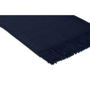 Lusuosso Cashmere Throw QR-10006.NAVY.0 by CuratedKravet