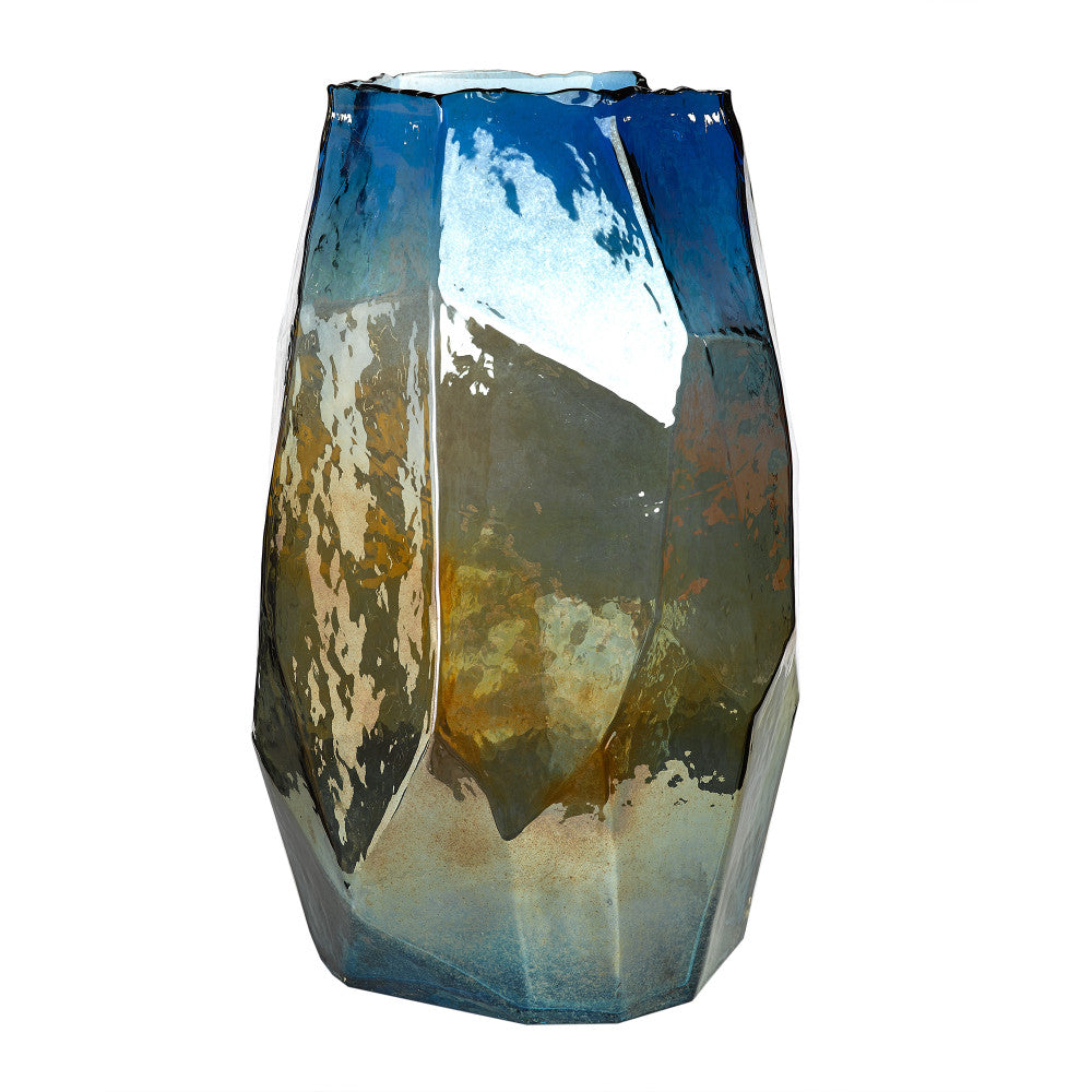 Kennedy Vase QR-14380.LUSTER.0 by CuratedKravet CuratedKravet Glass vase with a graphic luster. China Dirt can easily be removed from the glass using a glass cleaner. </p><p>Dimensions: Length 10, Height 16, Width 10 Glass - 100% - Fabric Carolina -