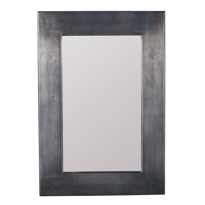 Huntington Mirror QR-16865.BRONZE.0 by CuratedKravet CuratedKravet Finely hand painted faux bronze-patina mirror feels industrial and at the same feels a high-end rustic and yet refined. Made in the USA. United States CLEAN WITH SOFT DRY CLOTH. NO ABRASIVE CLEANERS. </p><p>Dimensions: Length 26, Height 38, Width 1.5 Glass - 50%, Wood - 50% - Fabric Carolina -