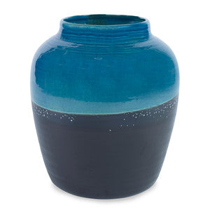 Aries Vase, Medium QR-16965.BLKBLUE.0 by CuratedKravet