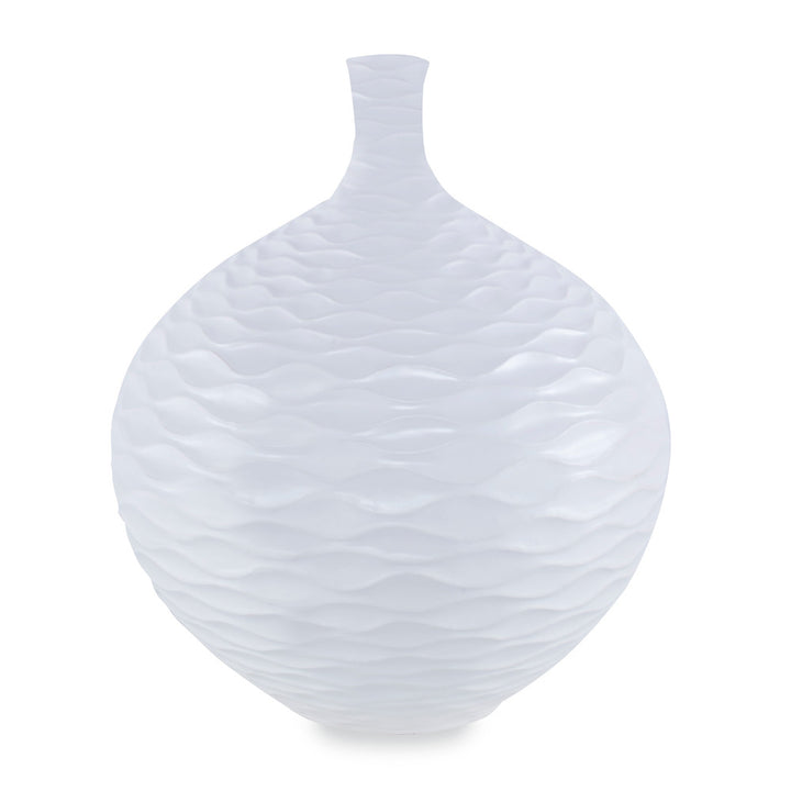 Wren Vase QR-16975.WHITE.0 by CuratedKravet CuratedKravet A handpainted, earthenware vase with a net relief texture and a matte white finish. Due to the handmade nature of this product, variation is to be expected from piece to piece. This vase is not watertight. Portugal HANDWASH ONLY. </p><p>Dimensions: Length 7, Height 8, Width 7 Ceramic - 100% - Fabric Carolina -