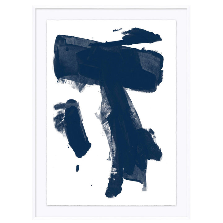 Mod 5 QR-18178.INDIGO5.0 by CuratedKravet CuratedKravet Minimalist abstract paintings in indigo blue. Reproduced on premium Giclee archival watercolor paper to bring out the monochromatic shades of blue in each piece. Made to order in the USA. United States </p><p>Dimensions: Length 28, Height 38, Width 1 - Fabric Carolina -